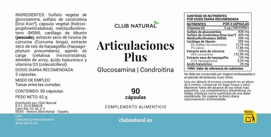 Articulaciones PLUS 90 cápsulas
