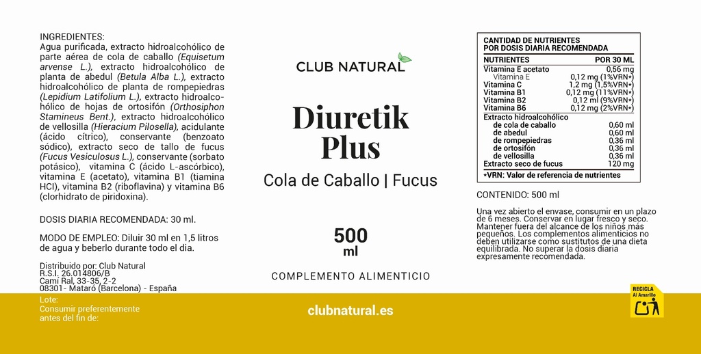 Jarabe Diuretik Plus 500ml