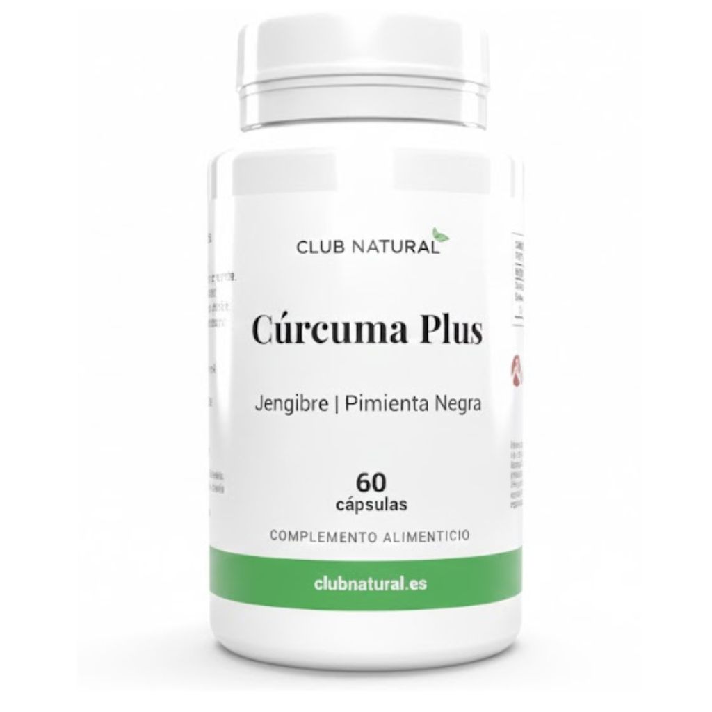 Cúrcuma PLUS 60 cápsulas con Jenjibre y Pimienta Negra - Antiinflamatorio natural muy potente