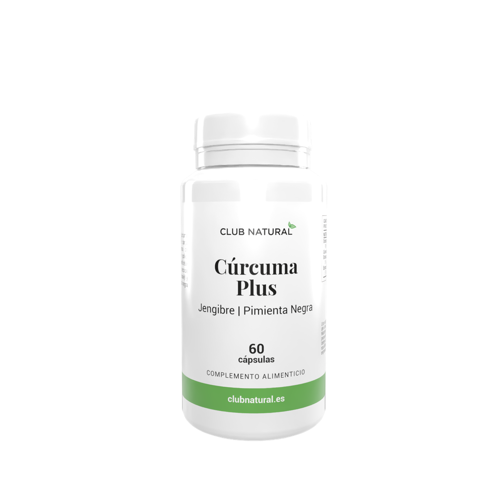 Cúrcuma PLUS 60 cápsulas - con Jenjibre y Pimienta Negra - Antiinflamatorio natural muy potente