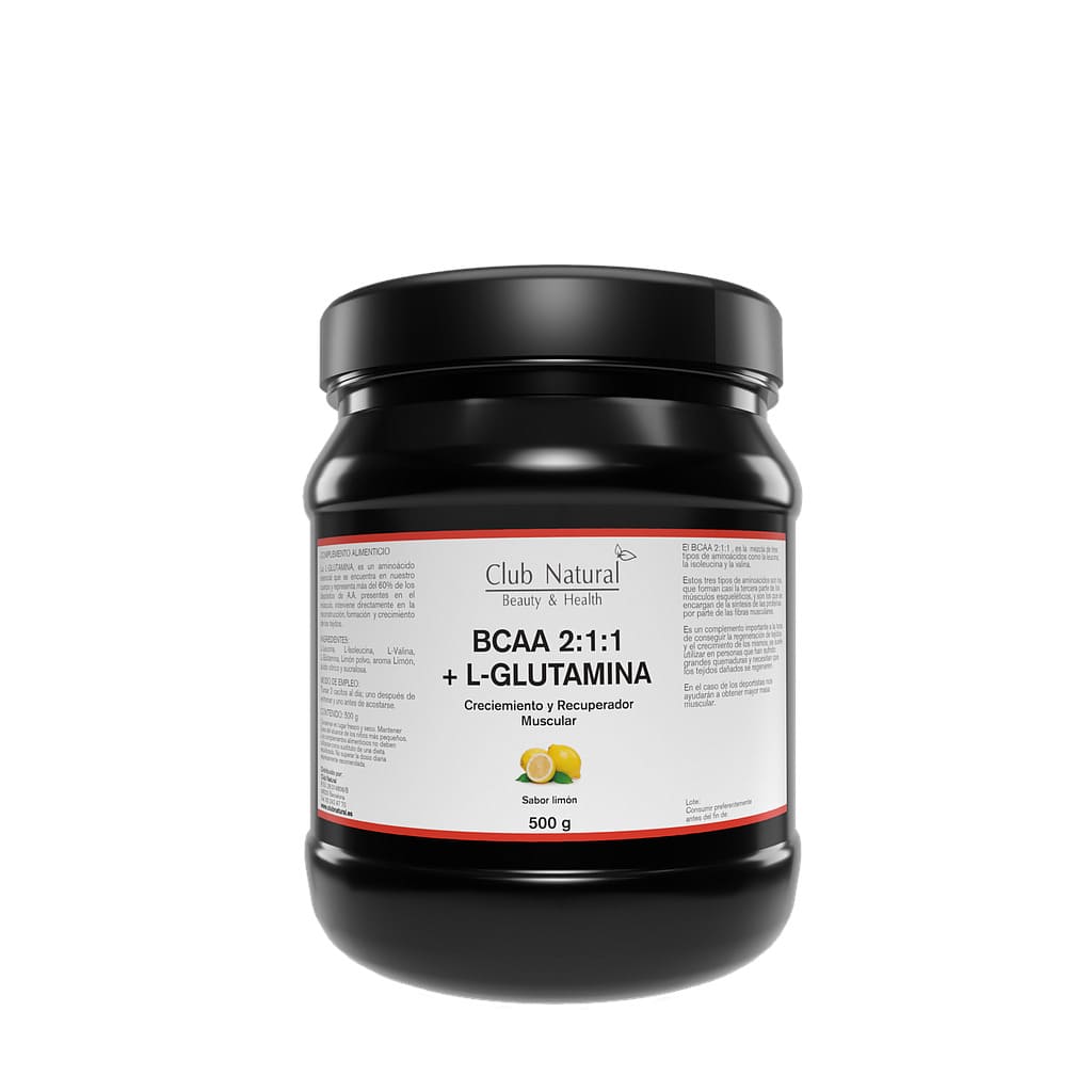 BCAA's 2:1:1 con GLUTAMINA Polvo (Sabor Limón)