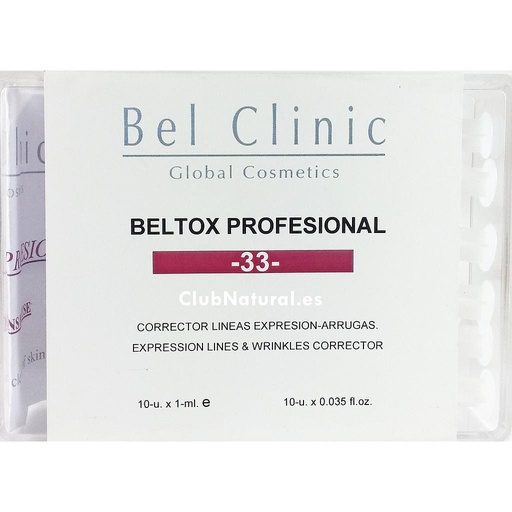 [B-033/12X1] BELTOX PROFESIONAL -33- 10x1-ml (Botox sin agujas, relleno de arrugas)
