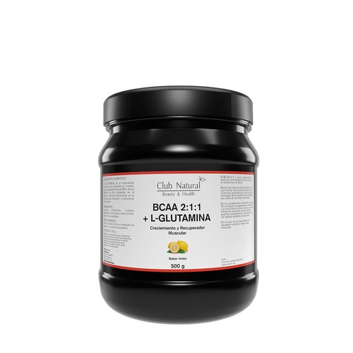 BCAA's 2:1:1 con GLUTAMINA Polvo (Sabor Limón)